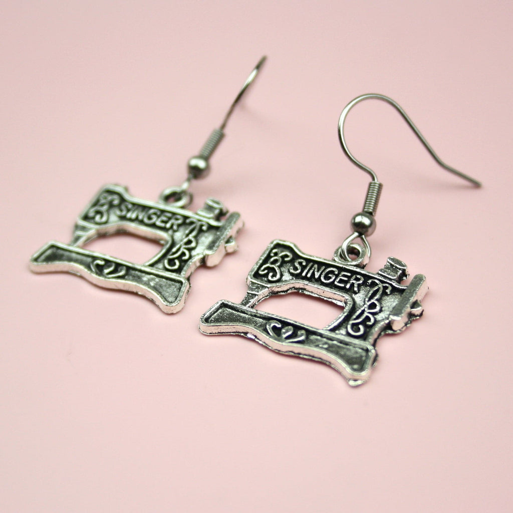 Singer Sewing Machine Earrings - Sour Cherry