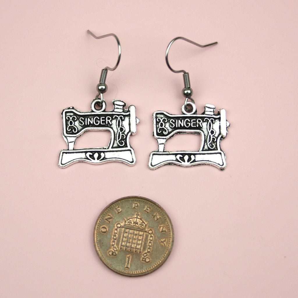 Singer Sewing Machine Earrings - Sour Cherry