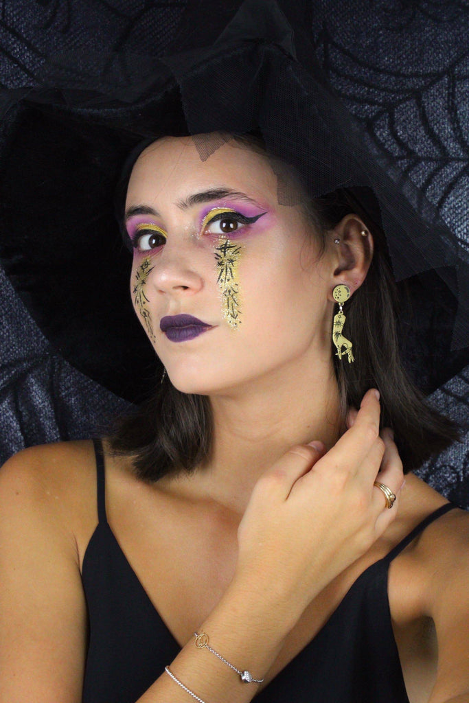 Your Future Is In My Hands Stud Earrings (Gold) - Sour Cherry