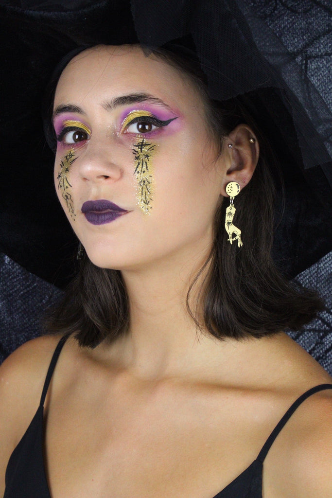 Your Future Is In My Hands Stud Earrings (Gold) - Sour Cherry