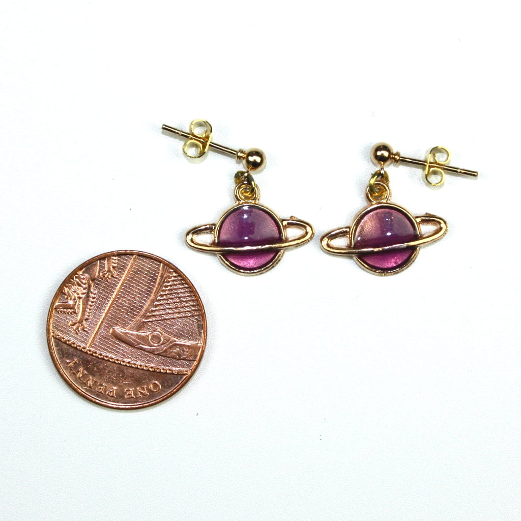 Purple Planet Earrings - Sour Cherry