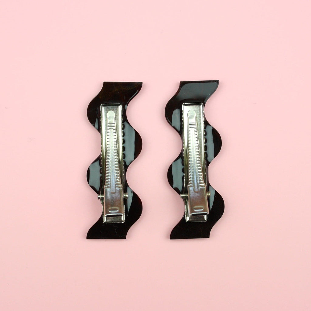 Chestnut Wavy Hair Clips - Sour Cherry