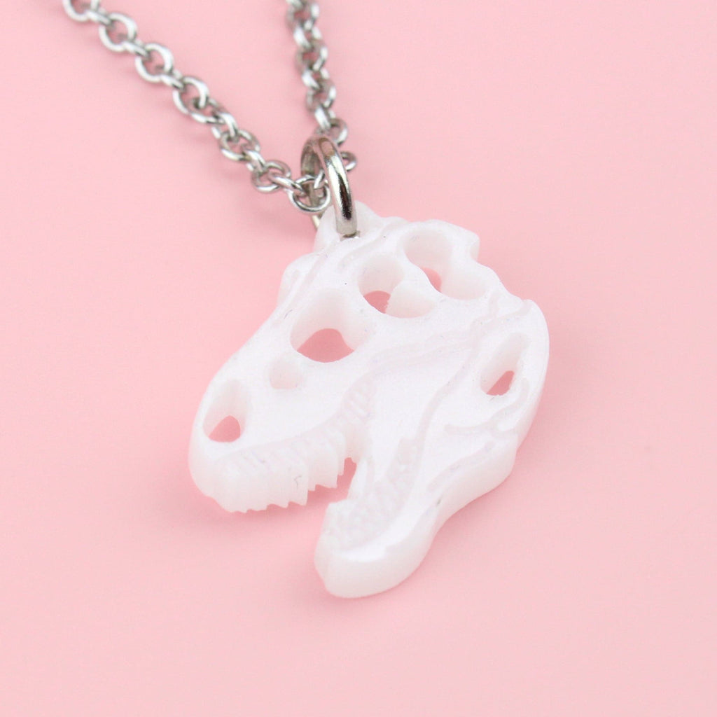 Mini T-Rex Skull Necklace - Sour Cherry