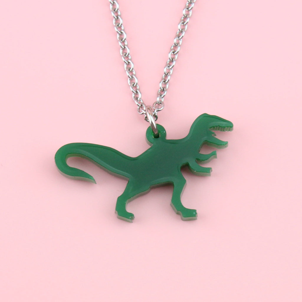 Classic Jurassic T-Rex Necklace - Sour Cherry