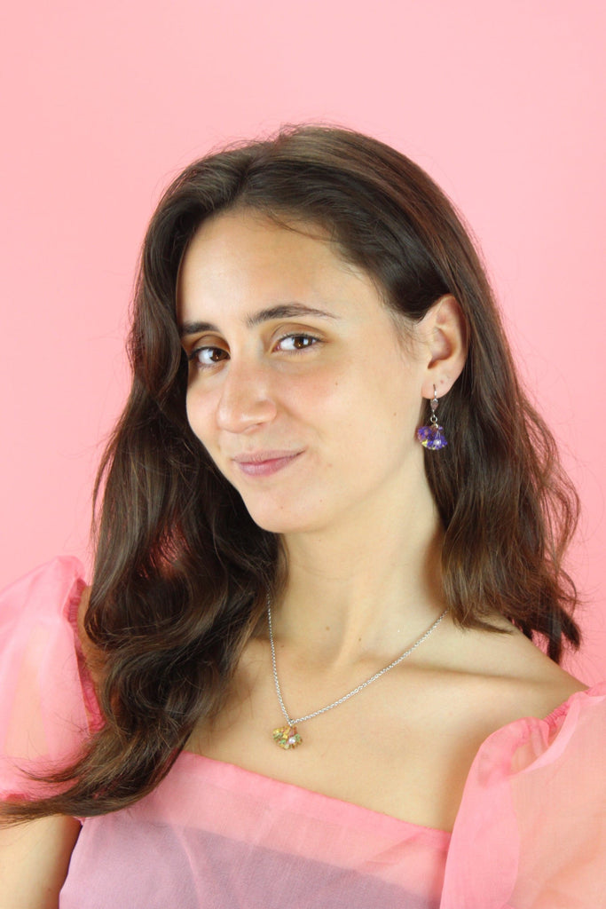 Abalone Shell Earrings - Sour Cherry
