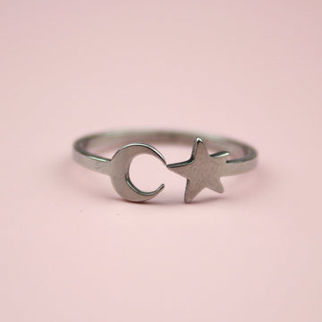 Moon & Star Ring - Sour Cherry