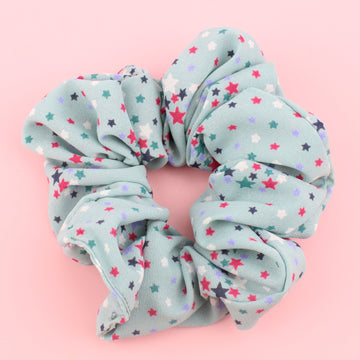 Blue Multi Star Scrunchie - Sour Cherry