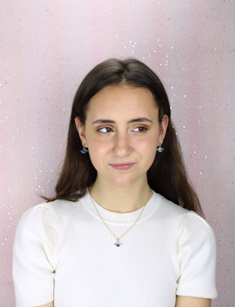 Blue Planet Earrings - Sour Cherry