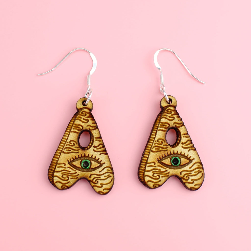 Goodbye My Friend Planchette Earrings - Sour Cherry