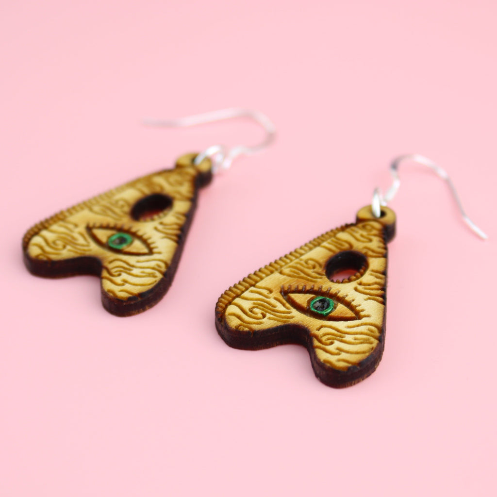 Goodbye My Friend Planchette Earrings - Sour Cherry