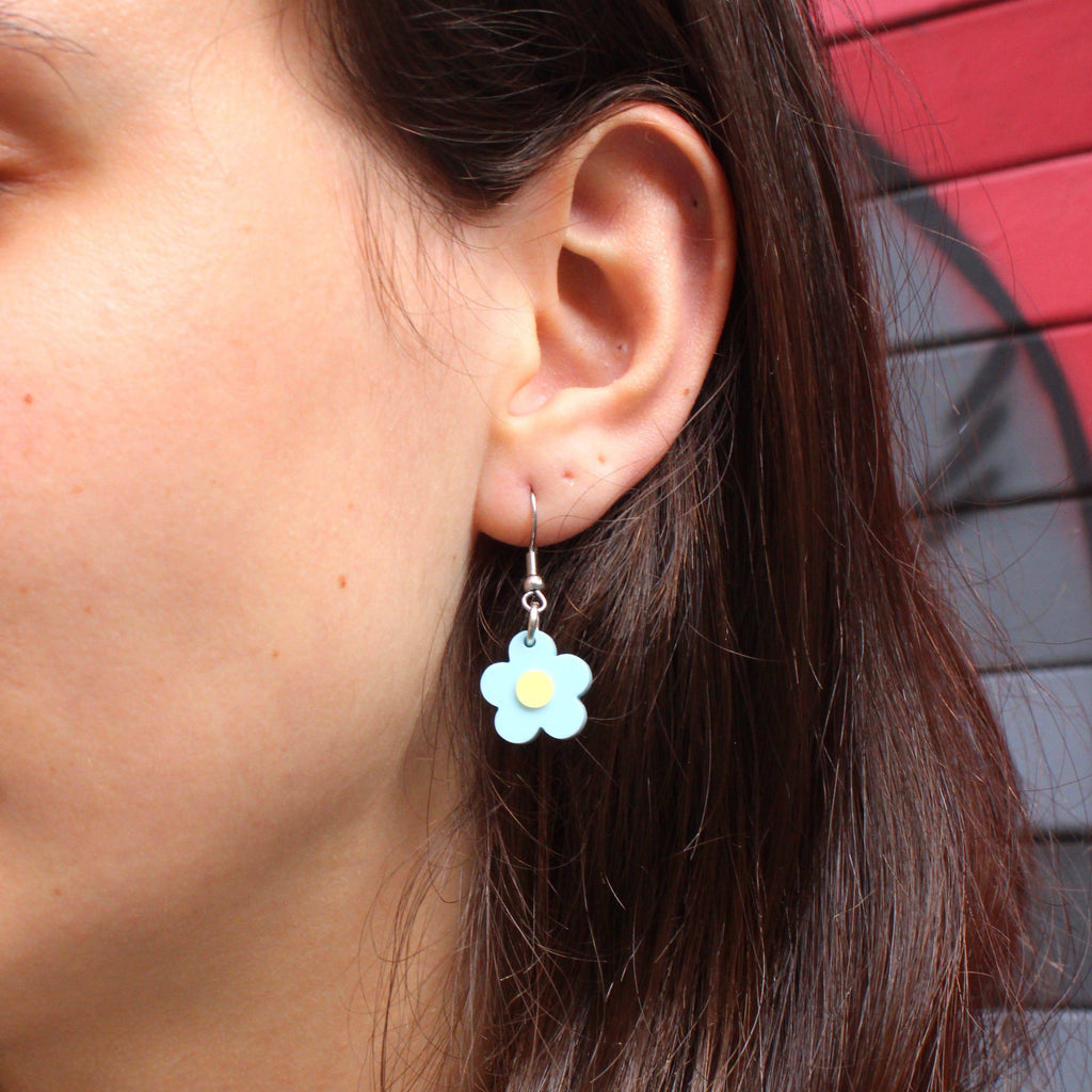 Blooming Botanicals Flower Earrings (Blue) - Sour Cherry
