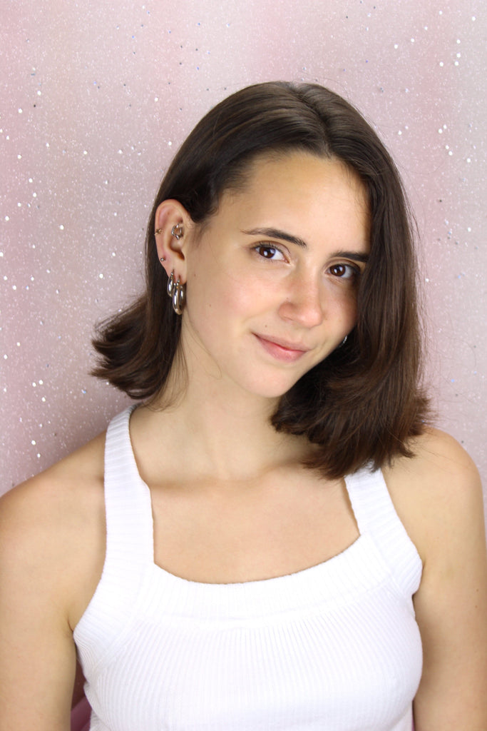 32mm Chunky Stainless Steel Hoop Earrings - Sour Cherry