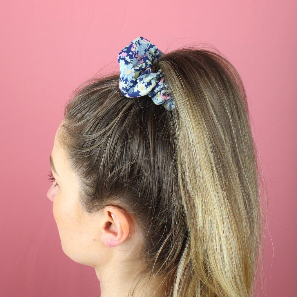 Helen Floral Scrunchie - Sour Cherry