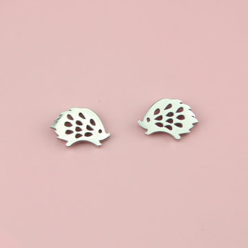 Hedgehog Stud Earrings - Sour Cherry
