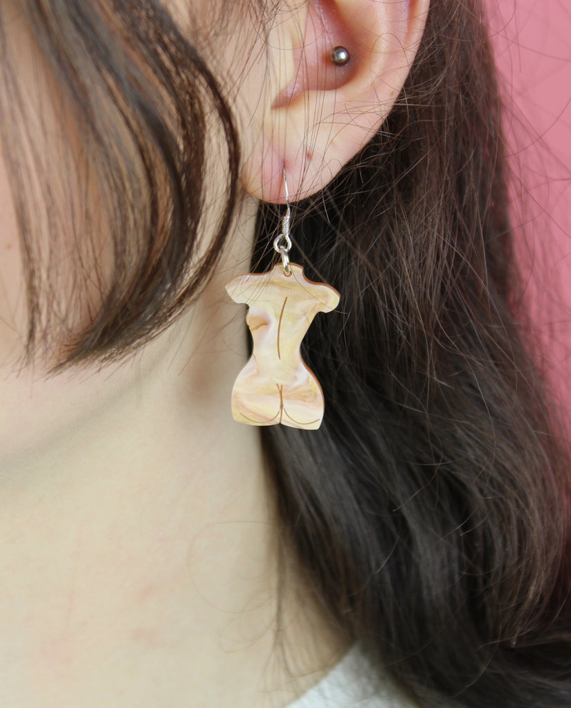 Birthday Suit Earrings - Pecan - Sour Cherry