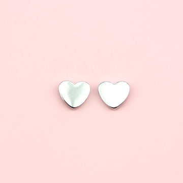 Heart Stud Earrings (Stainless Steel) - Sour Cherry