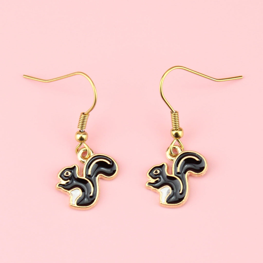 Squirrel Earrings - Sour Cherry