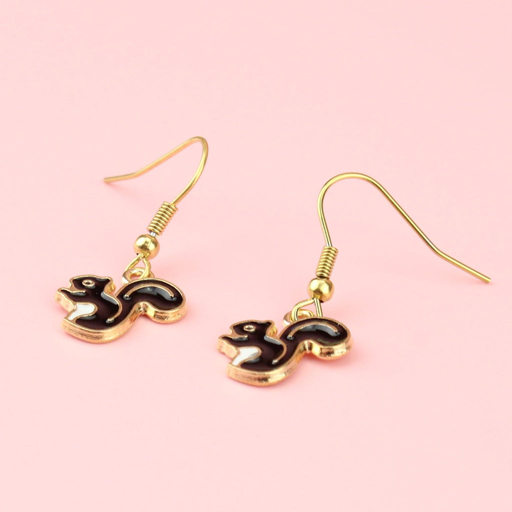 Squirrel Earrings - Sour Cherry