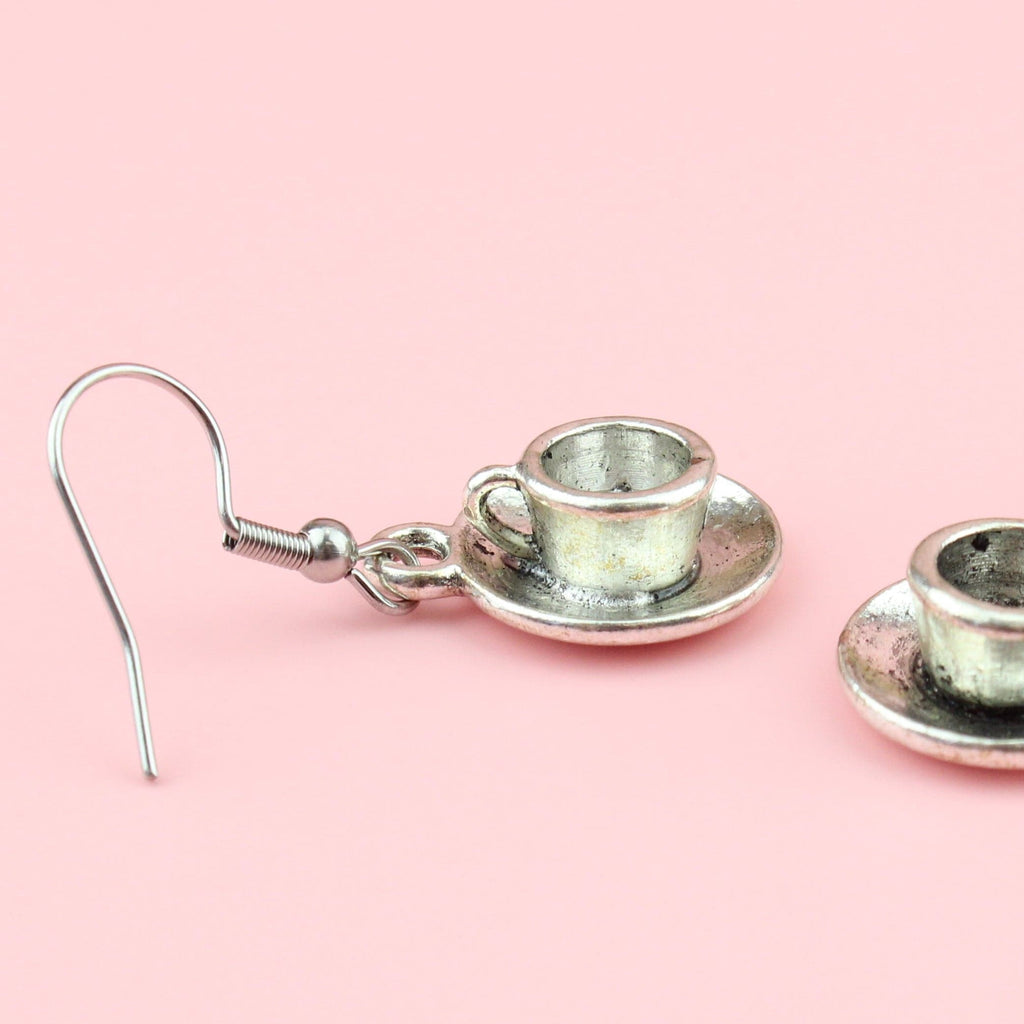 Cup and Saucer Earrings - Sour Cherry