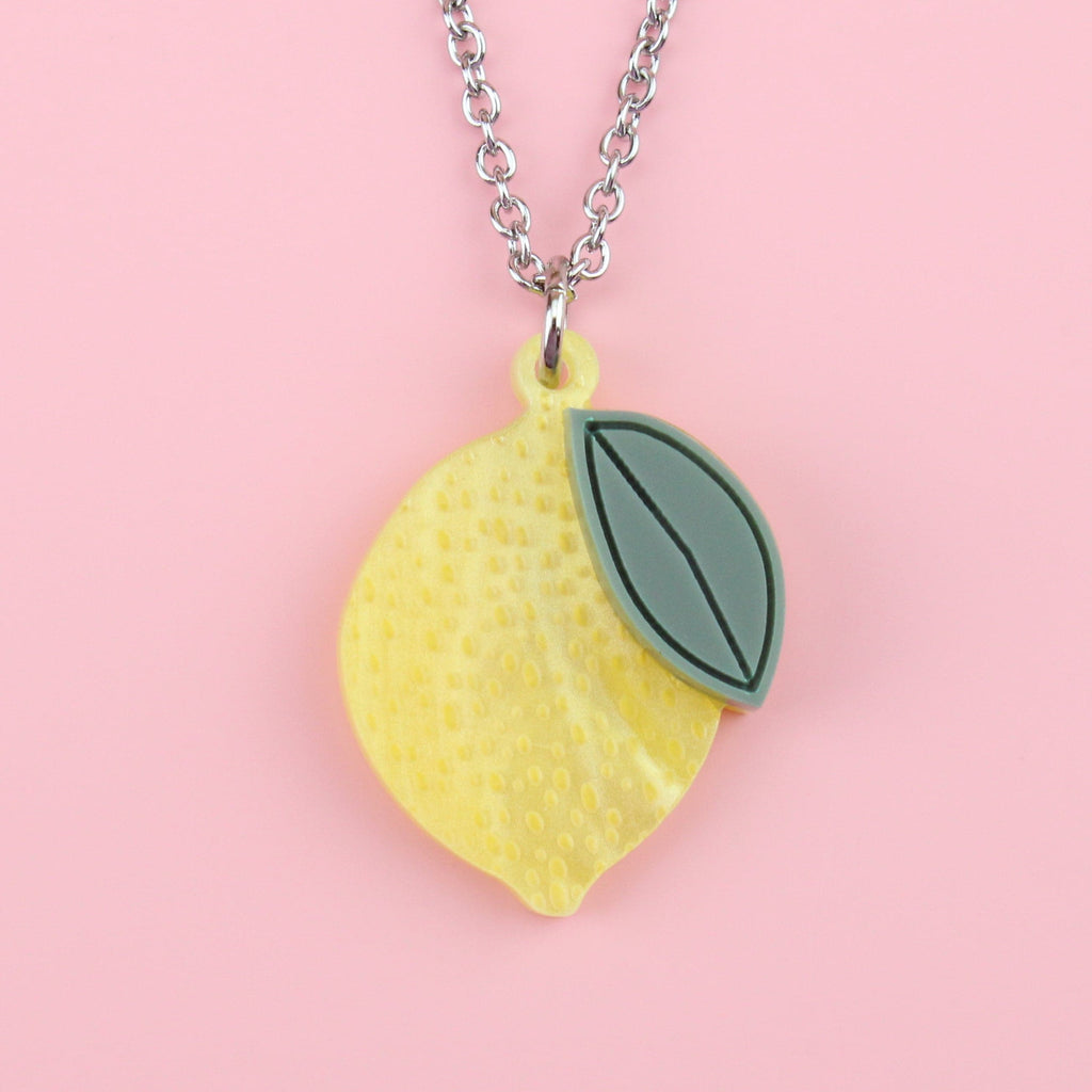 When Life Gives You Lemons Pendant Necklace - Sour Cherry