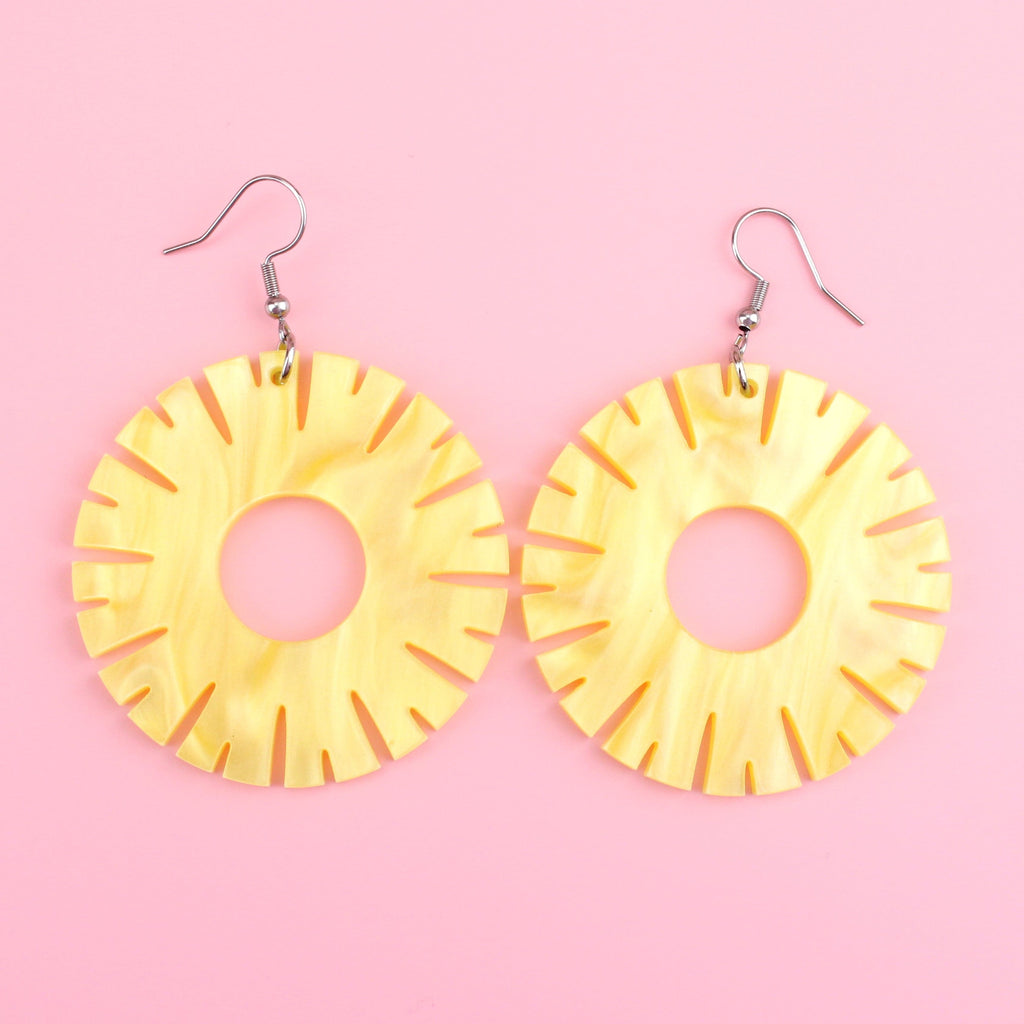 Pineapple Ring Earrings - Sour Cherry