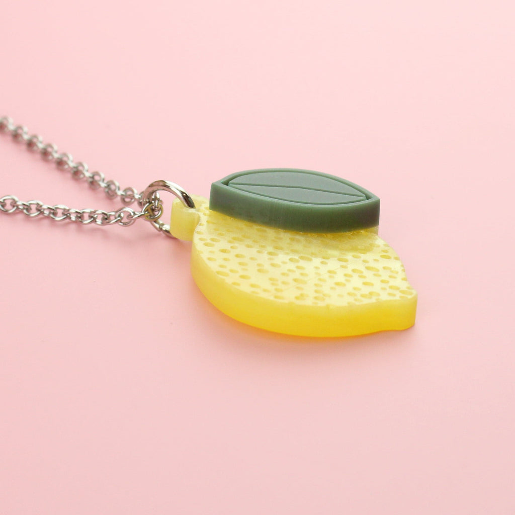When Life Gives You Lemons Pendant Necklace - Sour Cherry