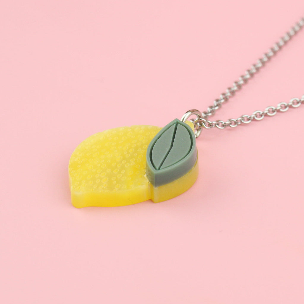 When Life Gives You Lemons Pendant Necklace - Sour Cherry