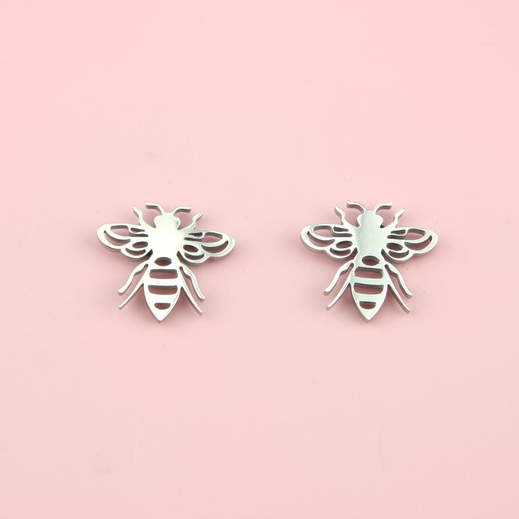 Buzzy Bee Stud Earrings (Stainless Steel) - Sour Cherry