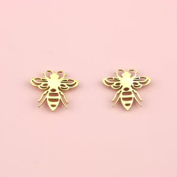 Buzzy Bee Stud Earrings (Gold Plated) - Sour Cherry