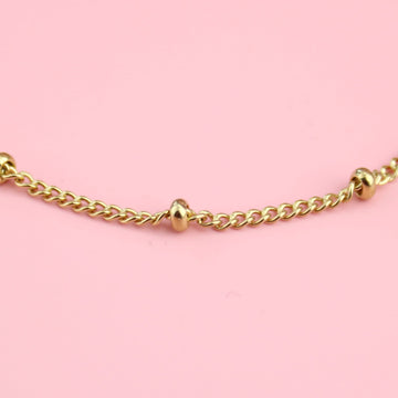Beaded Bracelet (Gold Plated) - Sour Cherry