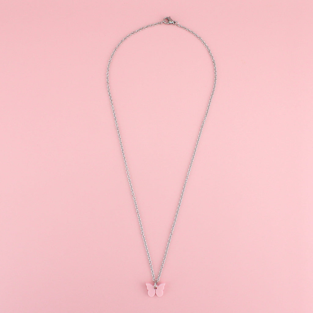 You're My Butterfly, Sugar Baby Necklace (Baby Pink) - Sour Cherry