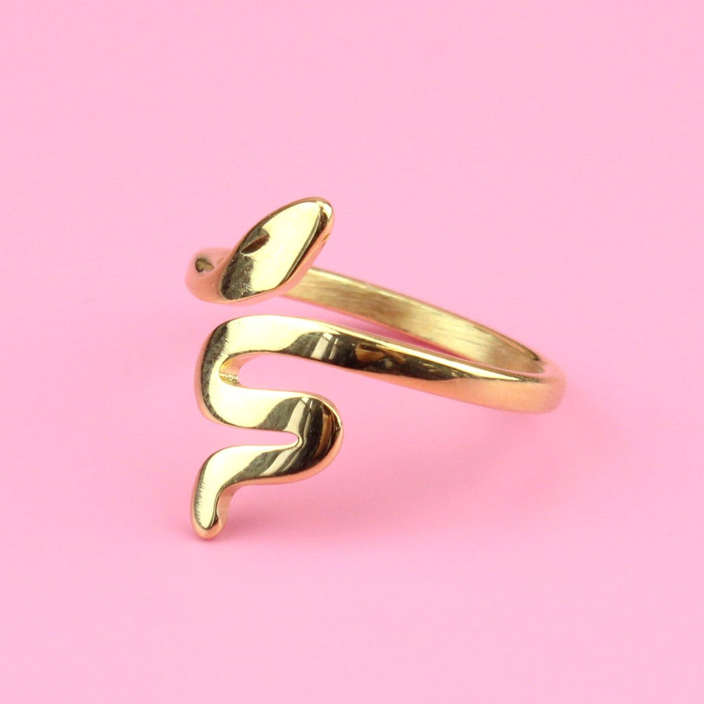 Snake Ring (Gold Plated) - Sour Cherry