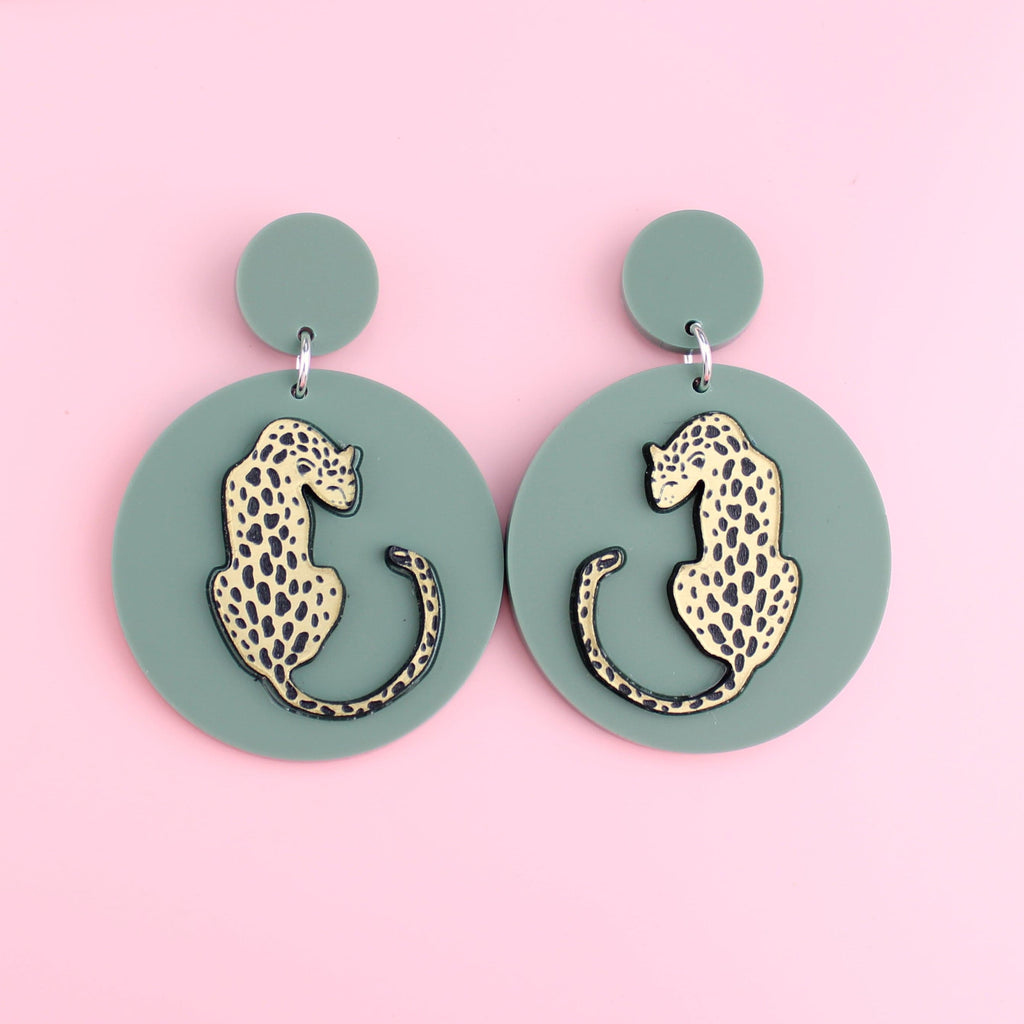 Spotted on Safari Earrings - Sour Cherry