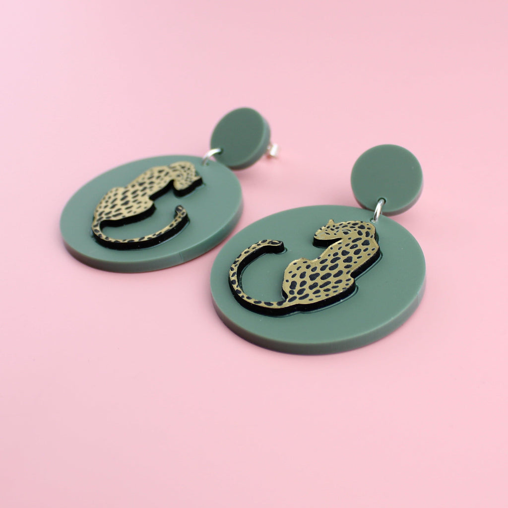 Spotted on Safari Earrings - Sour Cherry
