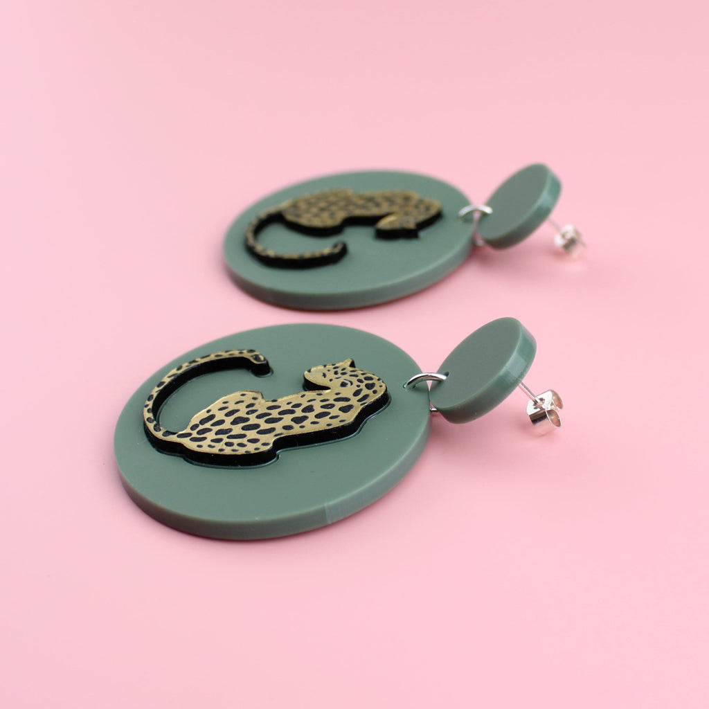 Spotted on Safari Earrings - Sour Cherry