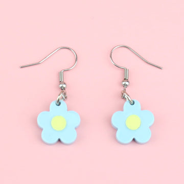 Blooming Botanicals Flower Earrings (Blue) - Sour Cherry