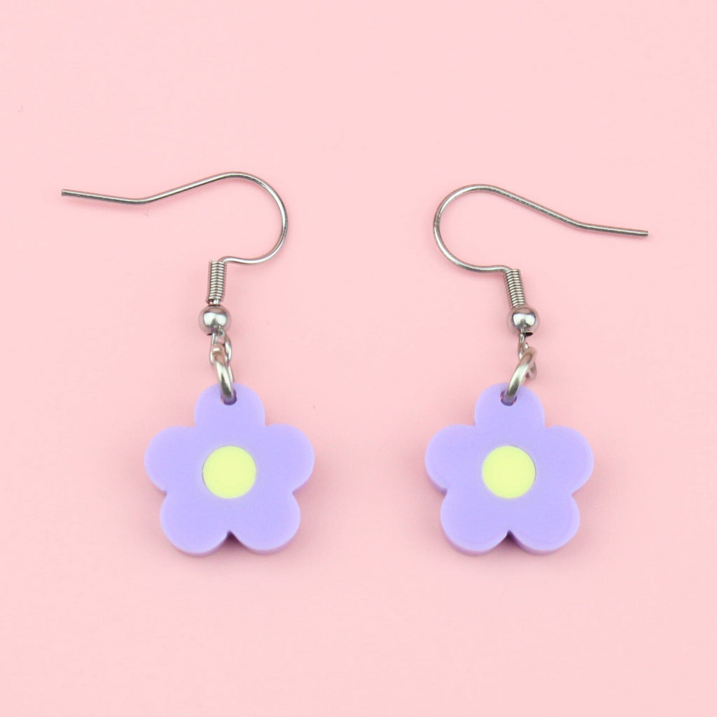 Blooming Botanicals Flower Earrings (Purple) - Sour Cherry