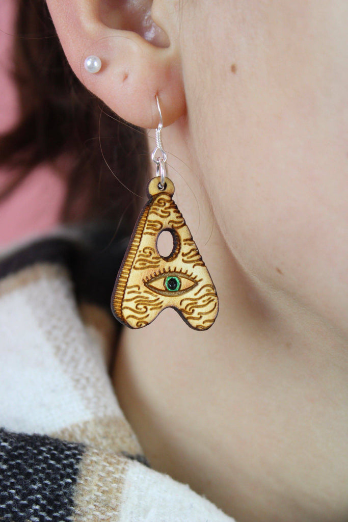 Goodbye My Friend Planchette Earrings - Sour Cherry