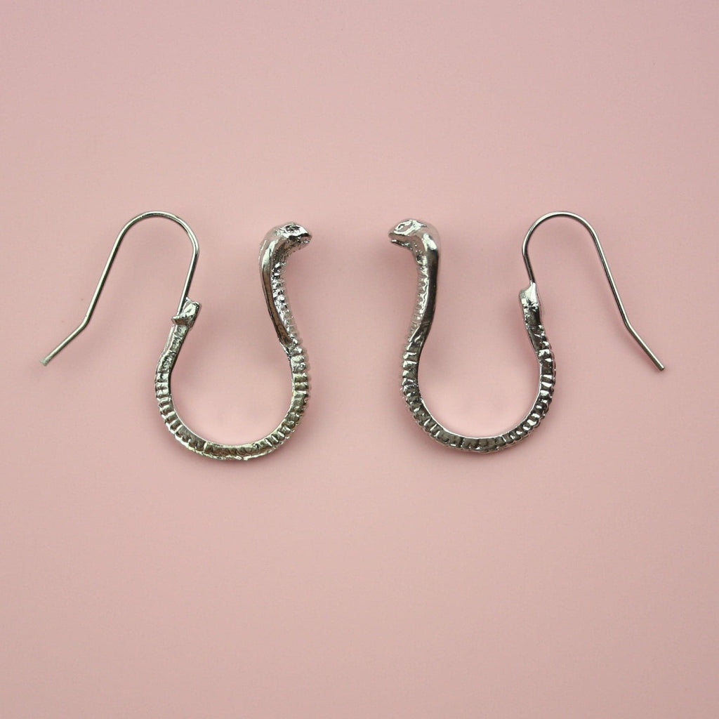 Cobra Snake Earrings - Sour Cherry