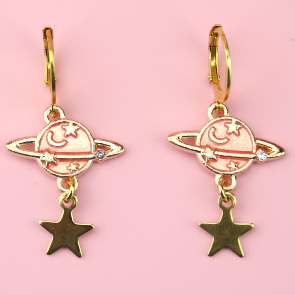 Peach Milky Way Hoop Earrings - Sour Cherry