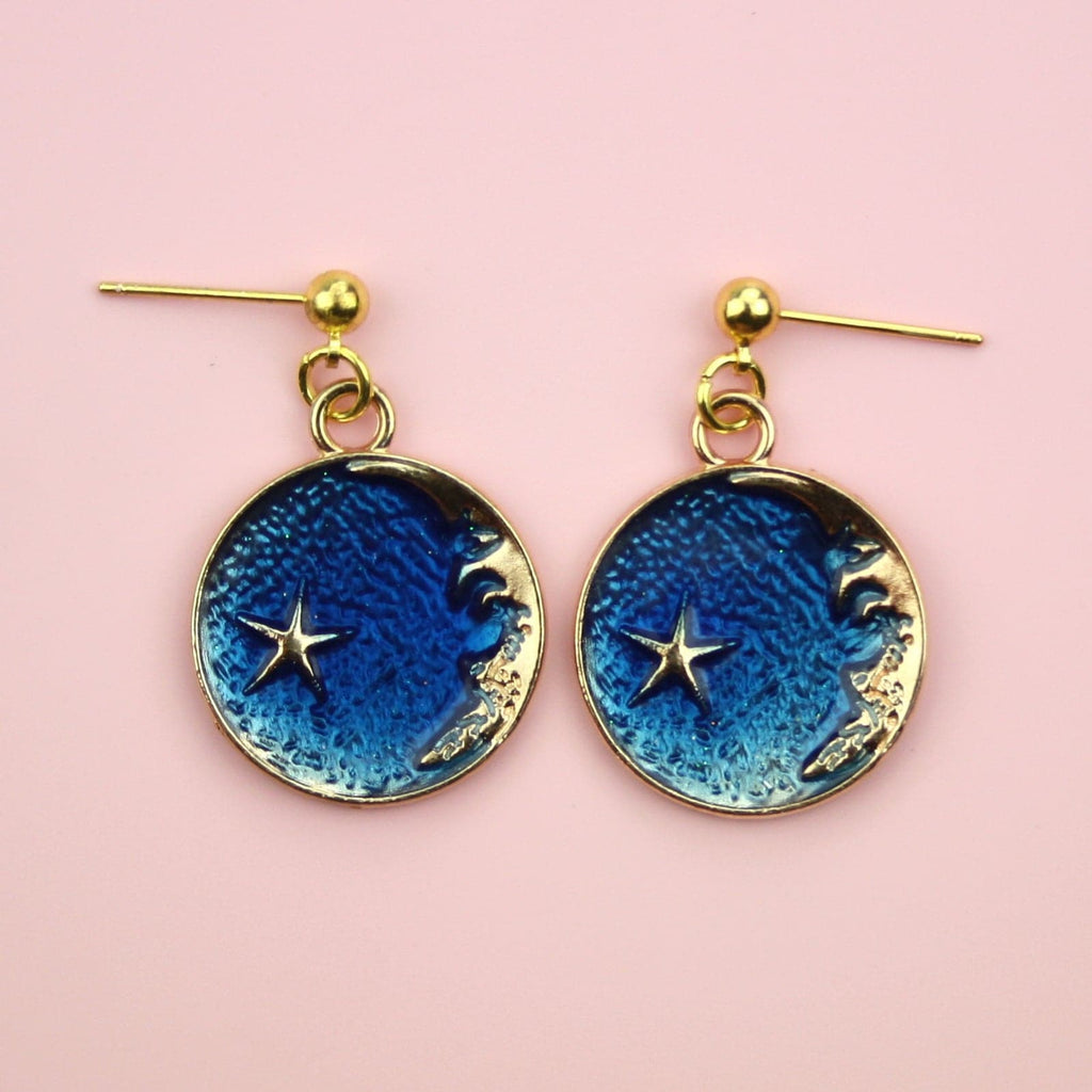 Once In A Blue Moon Earrings - Sour Cherry