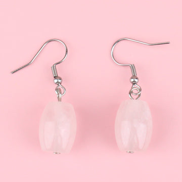 Rose Quartz Earrings - Sour Cherry