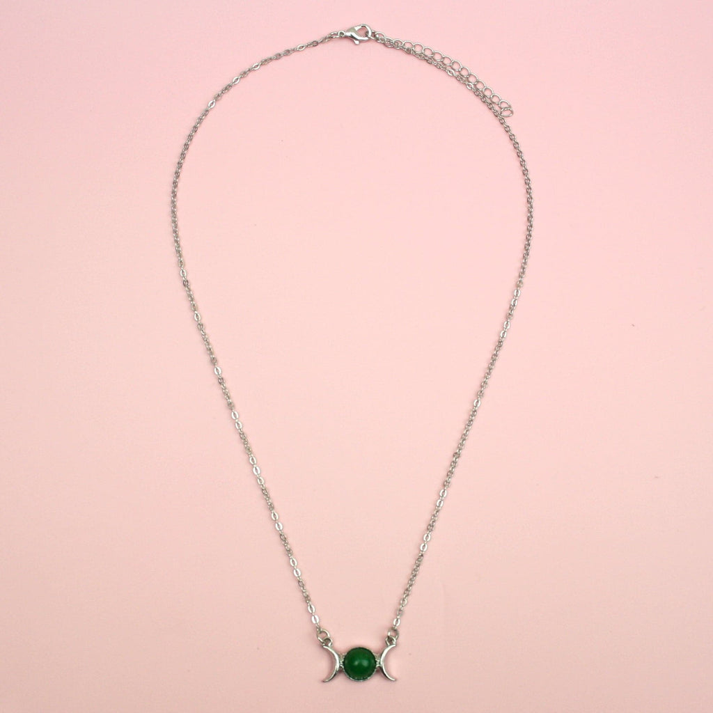 Jade Moon Necklace - Sour Cherry