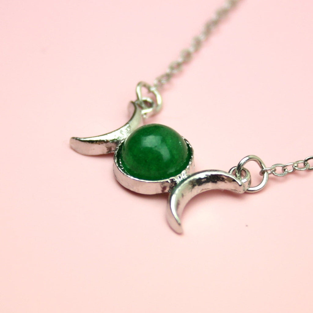 Jade Moon Necklace - Sour Cherry