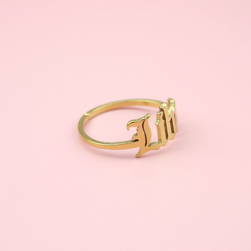 Libra Zodiac Ring (Gold Plated) - Sour Cherry