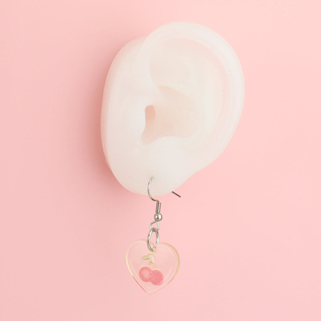 Ear wearing Love You Cherry Much Earrings