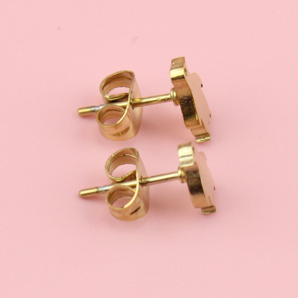 Penguin Stud Earrings (Gold Plated) - Sour Cherry