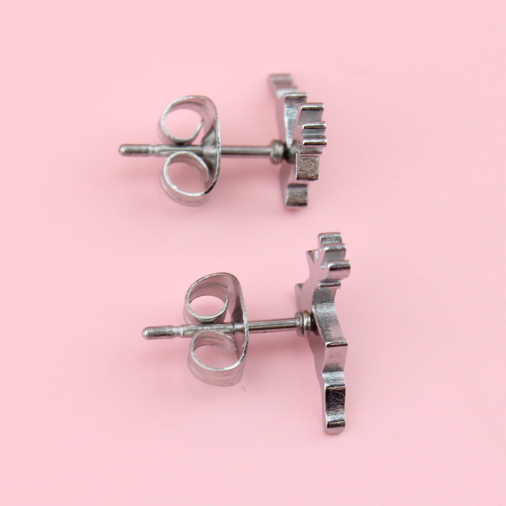 Reindeer Stud Earrings - Sour Cherry