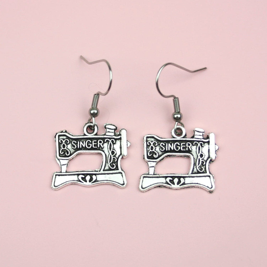 Singer Sewing Machine Earrings - Sour Cherry