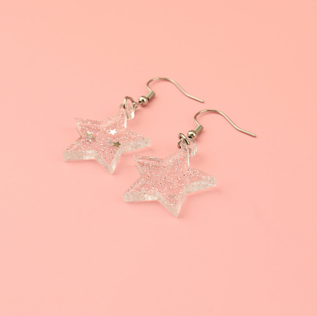 Small Stars Are Blind Earrings - Sour Cherry